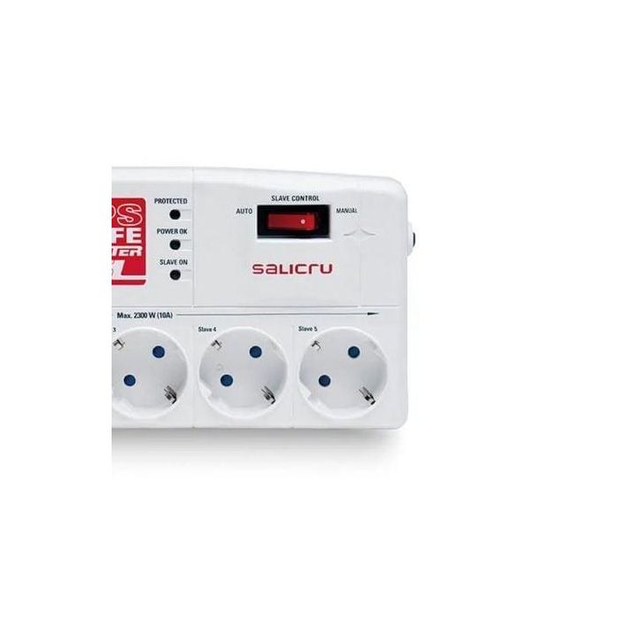 Regleta Enchufes 5 Tomas con Interruptor Salicru SPS SAFE Master 250 V 1 Regleta Enchufes 5 Tomas con Interruptor Salicru SPS SAFE Master 250 V 1