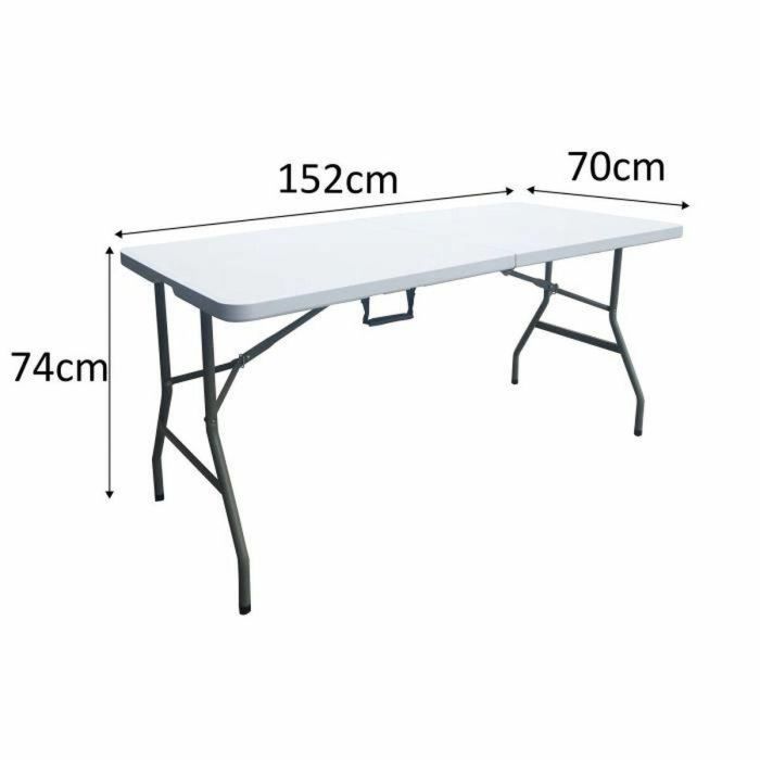 Mesa plegable - 150 cm - 6 personas - Recubrimiento en polvo en tubos de acero 4 Mesa plegable - 150 cm - 6 personas - Recubrimiento en polvo en tubos de acero 4