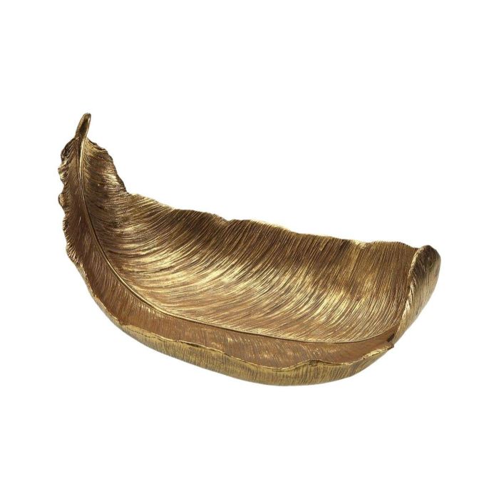 Centro de Mesa Hoja Dorada Versa 17x14 cm - Resina (2 Unidades) 1 Centro de Mesa Hoja Dorada Versa 17x14 cm - Resina (2 Unidades) 1