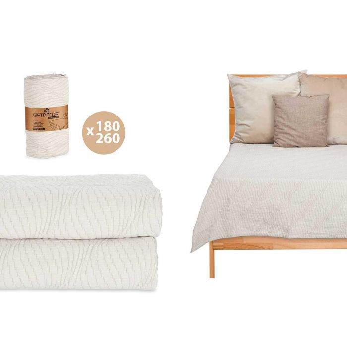 Colcha Cama Agua Beige 180X260Cm Giftdecor (4 Unidades) Colcha Cama Agua Beige 180X260Cm Giftdecor (4 Unidades)