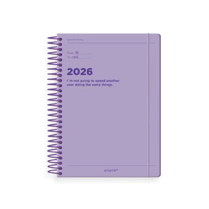 Antartik Agenda Manifest A5+ Día Página Morado Papel 80g FSC 1