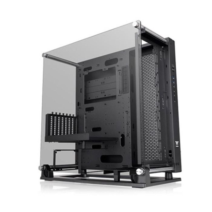 Thermaltake Core P3 TG Pro Caja de PC Midi Tower Negra con Cristal Templado, Compatible con Fuentes PS2, Soporta Discos 2.5/3.5"
