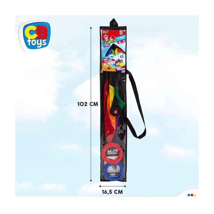 Cometa stunt kite pop-up magic arco iris 125x72 cm 8