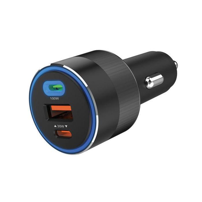 Sandberg Cargador de Coche Rápido 130W Total con Puerto USB-C Power Delivery 100W y USB Estándar para Smartphones y Tablets 2