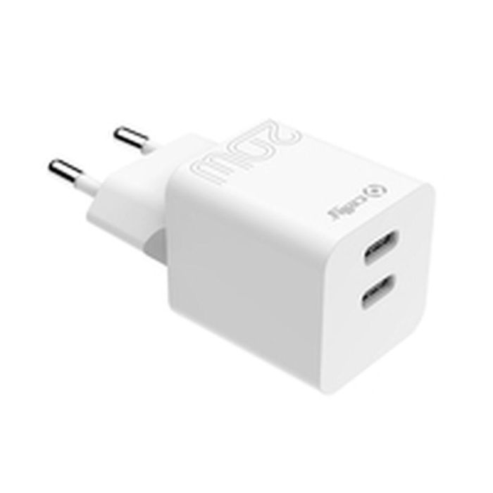 Cargador de Batería Celly TC2USBC20WWH Blanco Cargador de Batería Celly TC2USBC20WWH Blanco