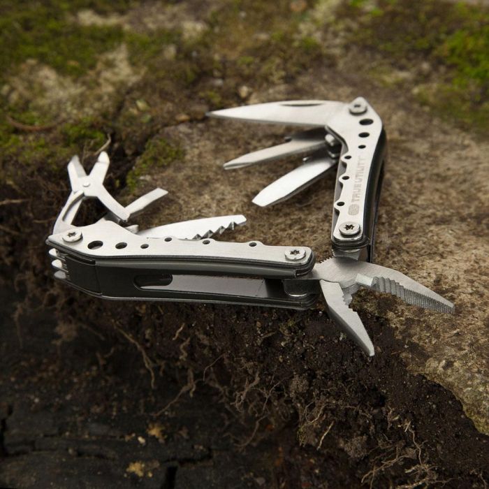 True Multiherramienta 10 en 1 de Acero Inoxidable con Tijeras, Cuchillo y Alicates 8