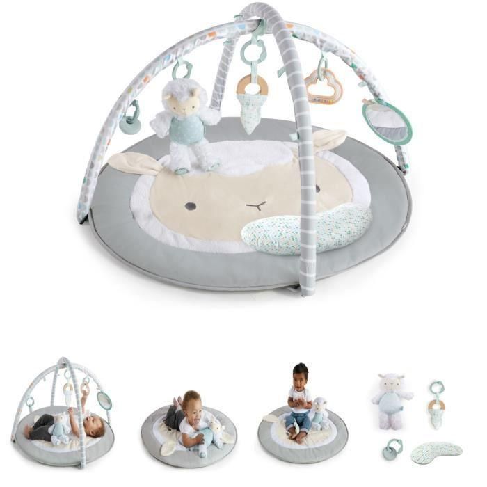 Ingenuity Tapete de Felpa Gimnasio de Actividades Sheppy's Spot Corrie para Bebé: Cojín de Apoyo y 5 Juguetes Extraíbles para Desarrollo 1 Ingenuity Tapete de Felpa Gimnasio de Actividades Sheppy's Spot Corrie para Bebé: Cojín de Apoyo y 5 Juguetes Extraíbles para Desarrollo 1