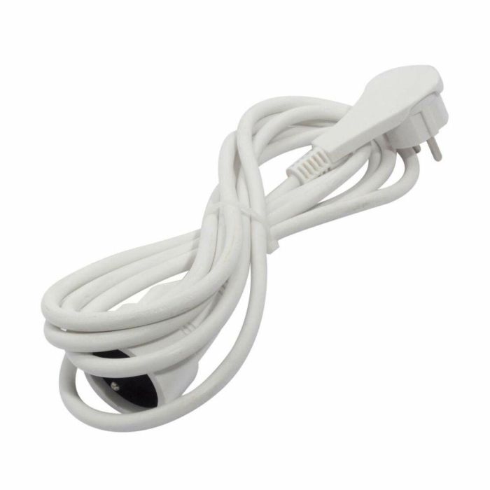 Chacon Cable de extensión extraplano 3m HO5VVF 3x1.5mm² blanco