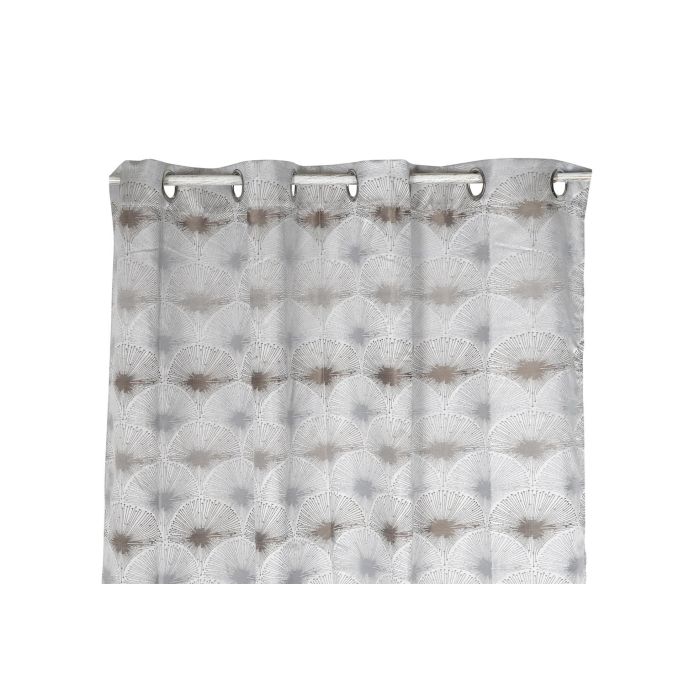 Cortina Tradicional DKD Home Decor Gris 270 x 140 cm (2 Unidades)