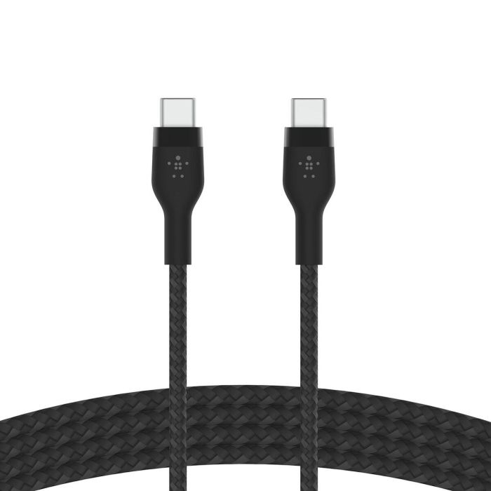 Belkin CAB011BT2MBK Cable USB-C a USB-C Trenzado 2M, Carga Rápida 100W