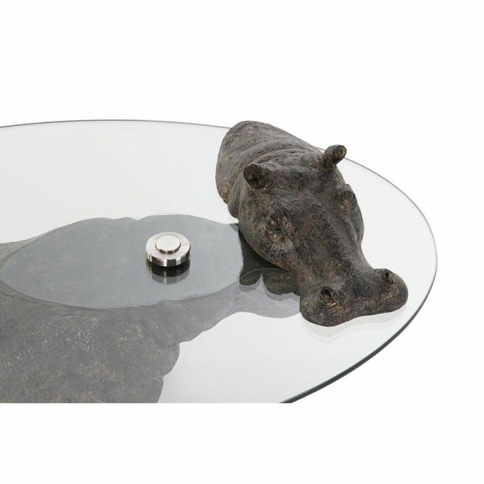 Mesita Auxiliar DKD Home Decor Transparente Cobre 80 x 50 x 37 cm 1