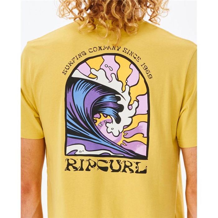 Camiseta de Manga Corta Hombre Rip Curl Amarillo Hombre 2
