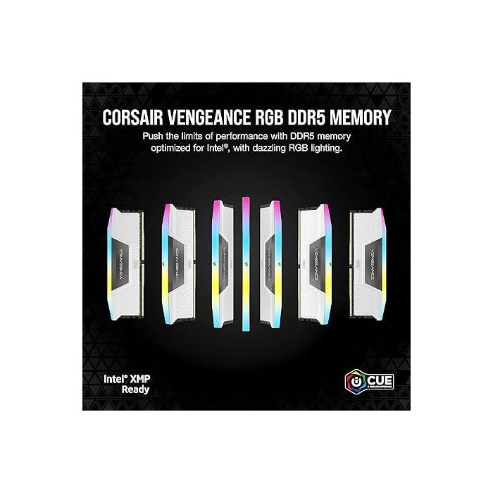 Memoria Corsair Ddr5 64Gb 2X32Gb Pc5600 Vengeance Rgb Blanca CMH64GX5M2B5600C40W 1