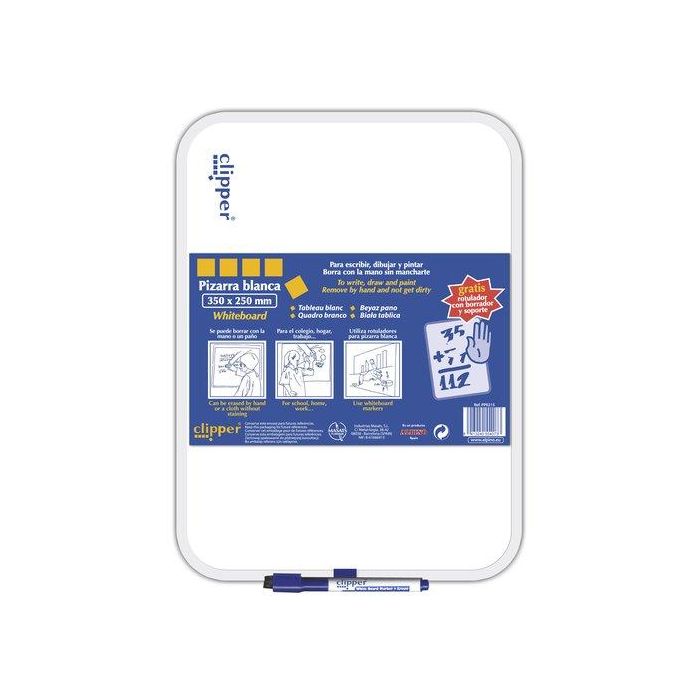 Alpino Pizarra Blanca Grande 35x25 cm con Rotulador