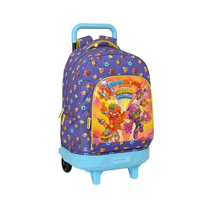 Mochila Escolar con Ruedas SuperThings Guardians of Kazoom Morado Amarillo (33 x 45 x 22 cm) 3