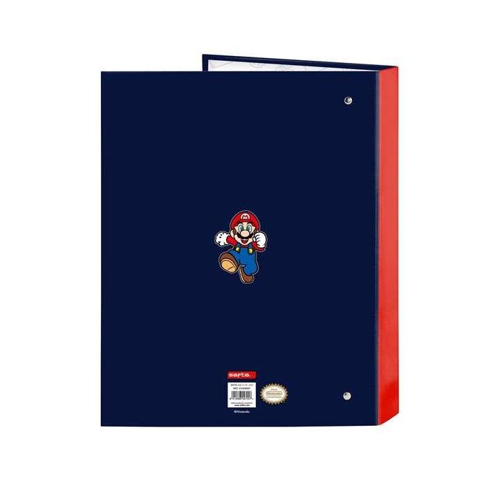 Carpeta de anillas Super Mario World Azul marino A4 26.5 x 33 x 4 cm 1 Carpeta de anillas Super Mario World Azul marino A4 26.5 x 33 x 4 cm 1