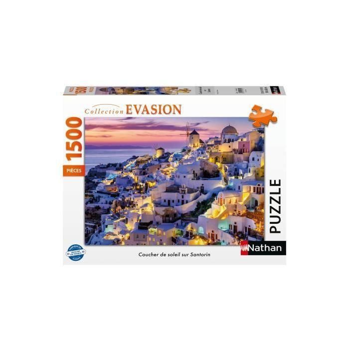 Ravensburger 12001532 Puzzle 1500 piezas Atardecer en Santorini, Adultos y niños +14 años, Colección Evasion 2