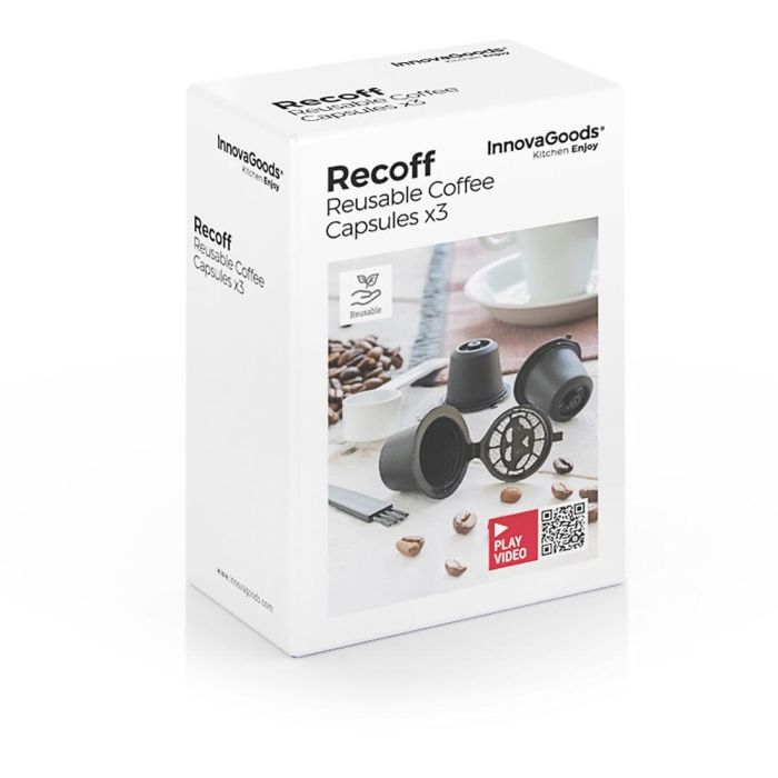 Set de 3 Cápsulas de Café Reutilizables Recoff InnovaGoods 1 Set de 3 Cápsulas de Café Reutilizables Recoff InnovaGoods 1