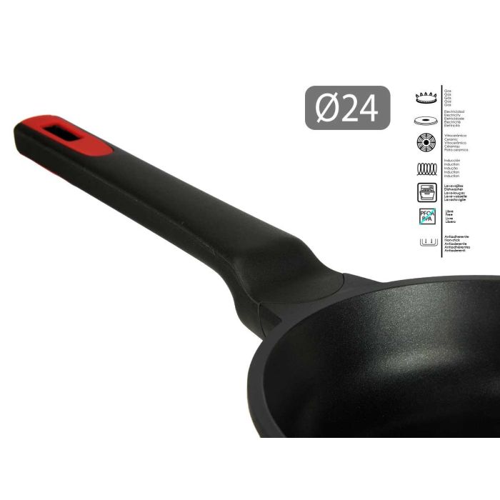Sartén Kinvara 24 cm aluminio fundido, apto inducción, negro (6 Unidades) 3 Sartén Kinvara 24 cm aluminio fundido, apto inducción, negro (6 Unidades) 3