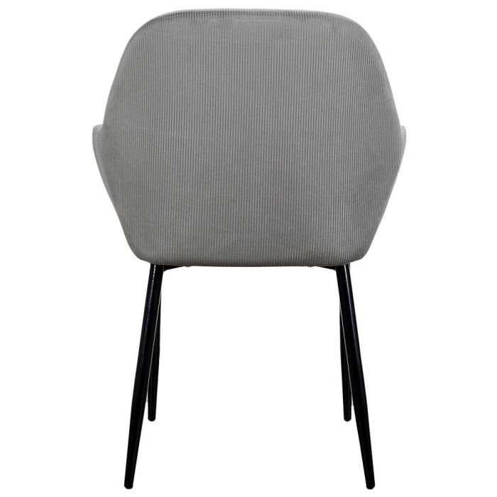 Home Deco Factory Butaca Gris Giulia - Estilo Escandinavo, Tapizado de Terciopelo, Patas de Metal 4