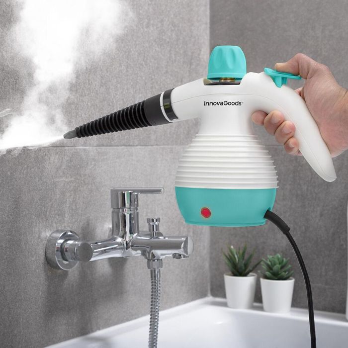 Vaporeta de Mano Multiusos con Accesorios 9 en 1 Steany InnovaGoods 0,35 L 3 Bar 1000W 0 Vaporeta de Mano Multiusos con Accesorios 9 en 1 Steany InnovaGoods 0,35 L 3 Bar 1000W 0
