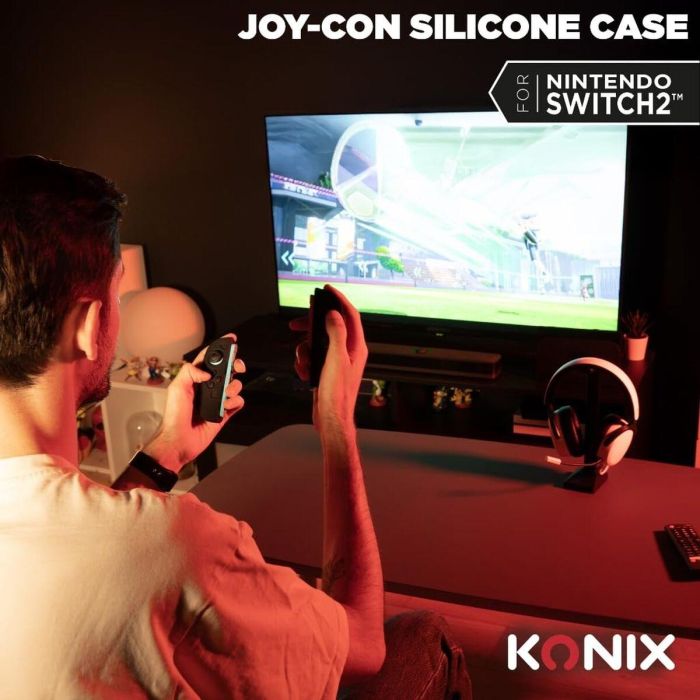 Konix Funda Protectora para Mandos Joy-Con Nintendo Switch 2 Silicona Antigolpes Antiarrañazos Antipolvo Negra 5