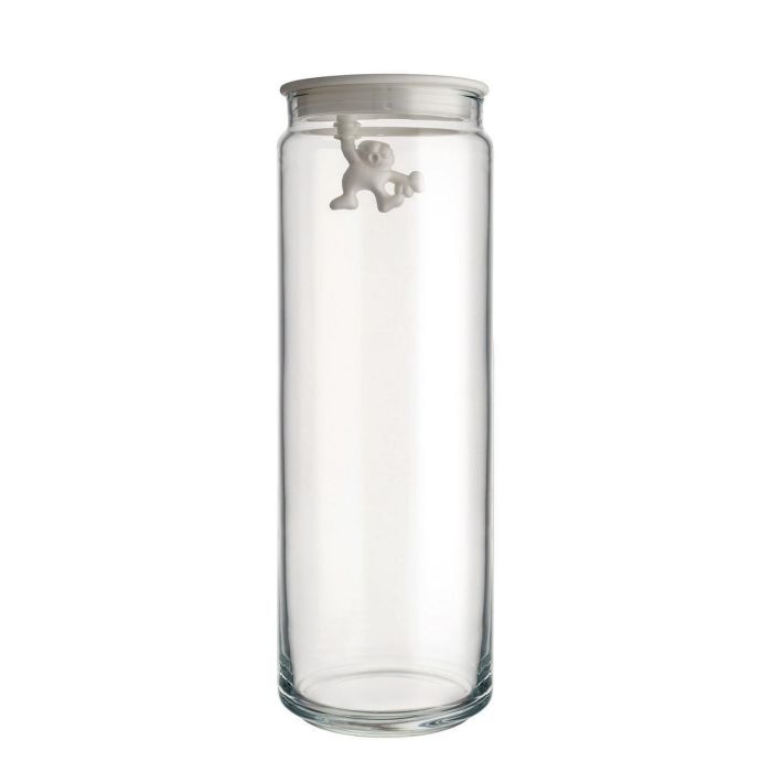 Alessi AMDR08 W Gianni Bote Hermético de Vidrio Blanco 200cl - Diseñado por Mattia Di Rosa