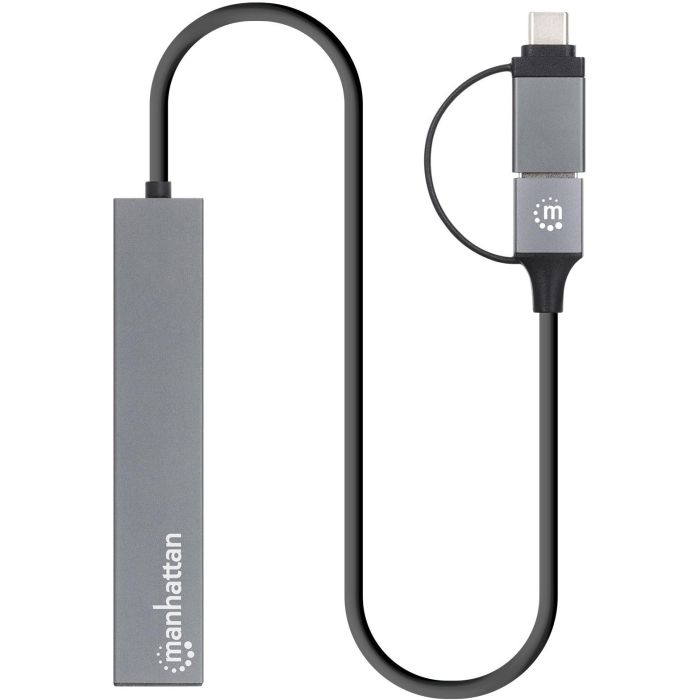 MANHATTAN Kombo-Hub 4Port USB 3.0 Typ-C/Typ-A 4xUSB-A Buchse 3