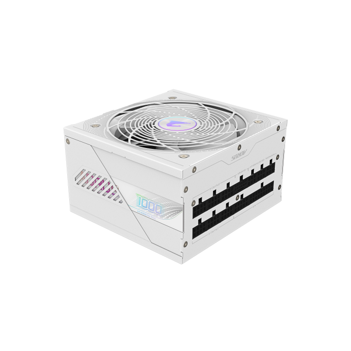 GIGABYTE Fuente de Alimentación AORUS ELITE P1000W ICE 28200-AE10W-1EUR, 1000W, 80 PLUS Platinum, Modular, ATX 3.0, Blanco