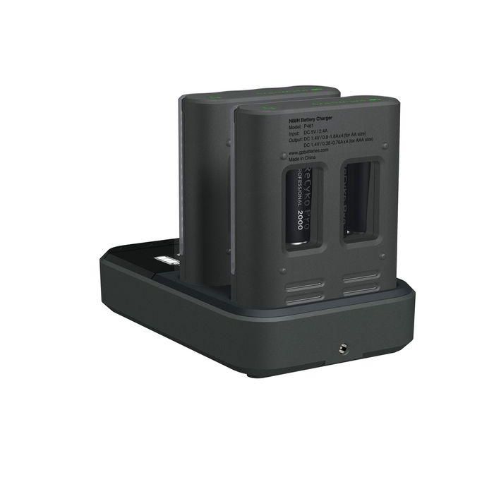 GP ReCyko Pro-Charger Dock P461 con 2 Cargadores Pro + 8 Pilas Recargables AA Pro Photoflash 2 GP ReCyko Pro-Charger Dock P461 con 2 Cargadores Pro + 8 Pilas Recargables AA Pro Photoflash 2