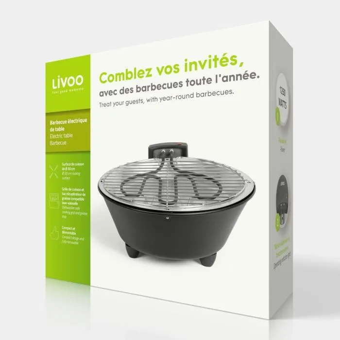 Livoo Barbacoa de mesa eléctrica 4 Livoo Barbacoa de mesa eléctrica 4