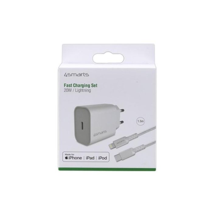 4smarts Schnelllade-Set 20W mit 1.5m Lightning Kabel f. iPhone 1