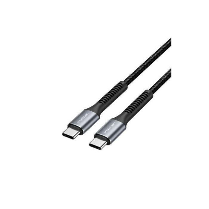 Cable USB Tipo-C Vention H15BF/ USB Tipo-C Macho - USB Tipo-C Macho/ 60W/ 480Mbps/ 1m/ Negro