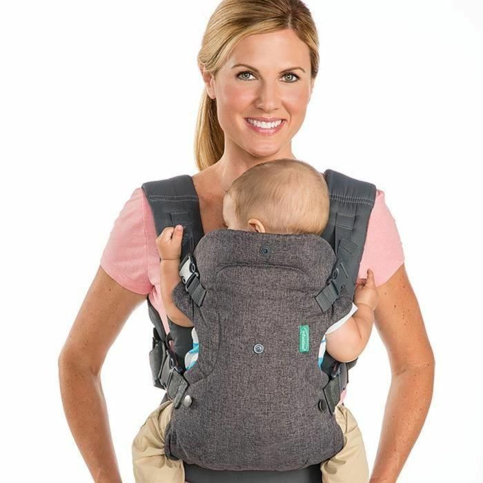 Infantino Portabebé Ergonómico Flip 4 en 1 gris de Poliéster - Ajustable desde nacimiento (3.6-14.5 kg) con soporte cabeza y cuello 3 Infantino Portabebé Ergonómico Flip 4 en 1 gris de Poliéster - Ajustable desde nacimiento (3.6-14.5 kg) con soporte cabeza y cuello 3