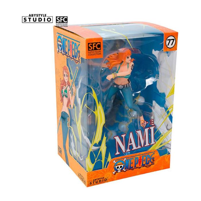 ABYstyle Figura One Piece Nami Modo Combate 1/10 (16 cm) PVC con Climat-Tact y Base de Efectos