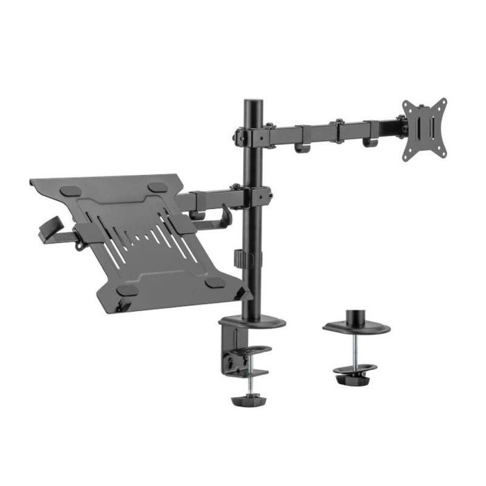 Ewent EW1519 Soporte Escritorio para 1 Monitor hasta 34" y 1 Portátil hasta 15.6", Ajustable Altura, VESA 75/100, Ergonómico 1 Ewent EW1519 Soporte Escritorio para 1 Monitor hasta 34" y 1 Portátil hasta 15.6", Ajustable Altura, VESA 75/100, Ergonómico 1