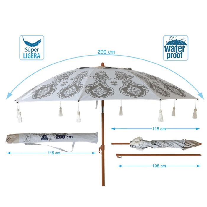 Sombrilla de playa Ø 200 cm SPF50+ Oriental 1