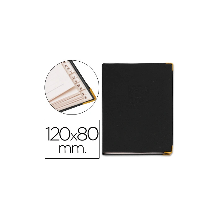 Q-connect Listín Telefónico con Tapa Flexible y Cantonera Dorada, 120x80 mm 0 Q-connect Listín Telefónico con Tapa Flexible y Cantonera Dorada, 120x80 mm 0