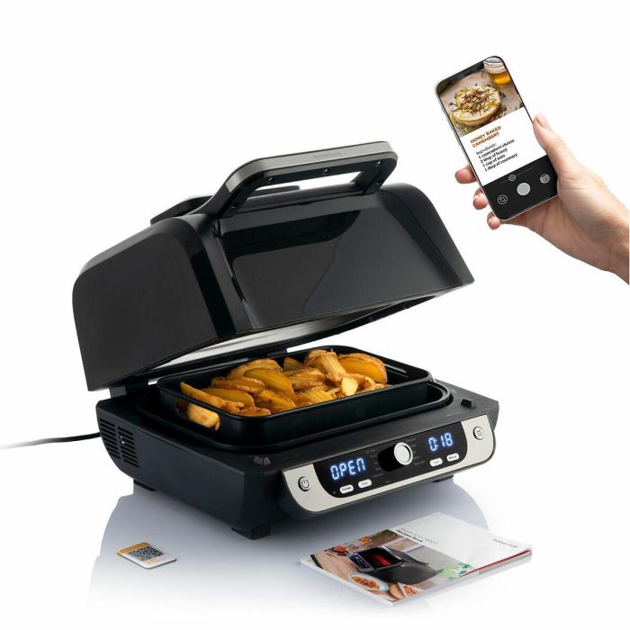 Freidora de Aire con Grill, Accesorios y Recetario InnovaGoods Fryinn 12-in-1 6000 Negro Acero 3400 W 6 L 5 Freidora de Aire con Grill, Accesorios y Recetario InnovaGoods Fryinn 12-in-1 6000 Negro Acero 3400 W 6 L 5