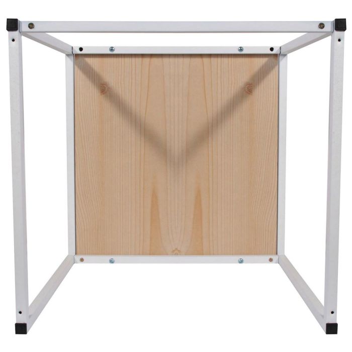 Home Deco Factory Juego de 3 Mesas Nido Cuadradas Metal y Madera 3