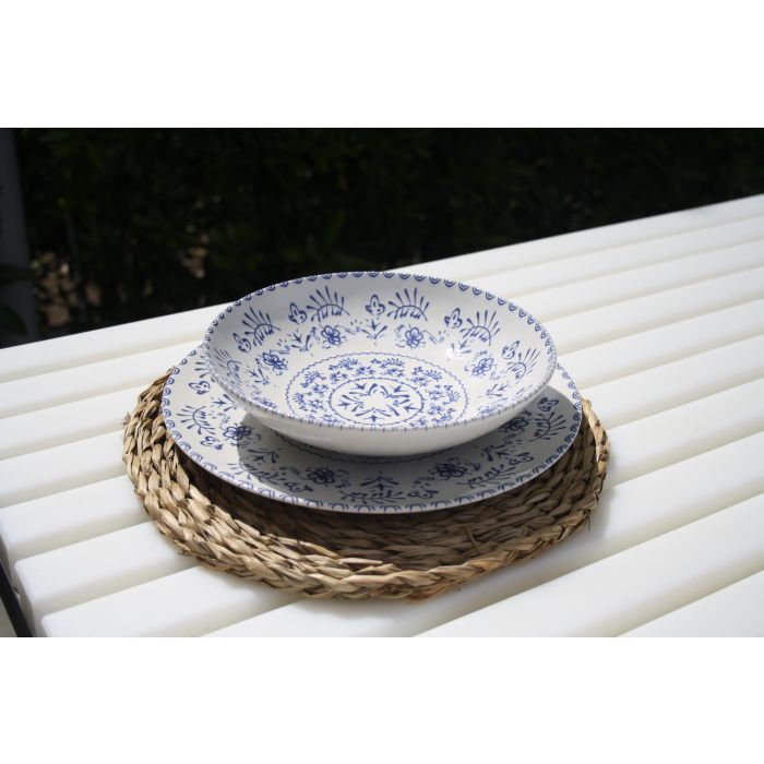 La Mediterranea Bajo Plato "Blur" Monaco Brillo 32.5 cm (6 Unidades)