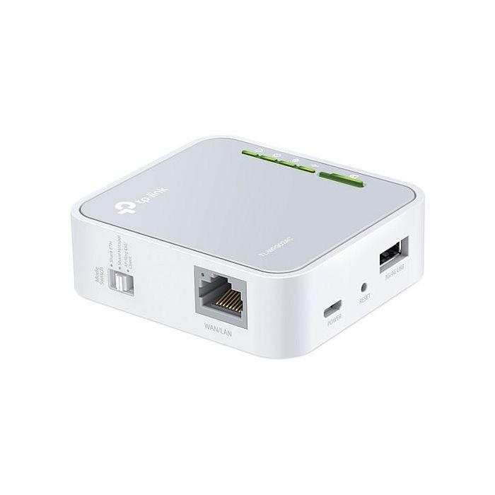 TP-Link TL-WR902AC Router AC750 Dual-Band Wi-Fi 2.4GHz/5GHz, Puerto USB 2.0 para Compartir Archivos y Carga