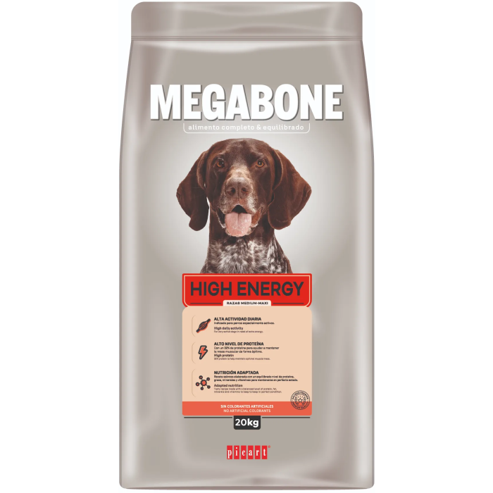 Picart Megabone High Energy Alimento Seco para Perros 20 kg