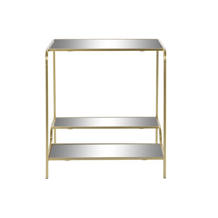 DKD Home Decor Mesita Auxiliar Glam Dorado Metal y Espejo 50 x 50 x 55 cm 5