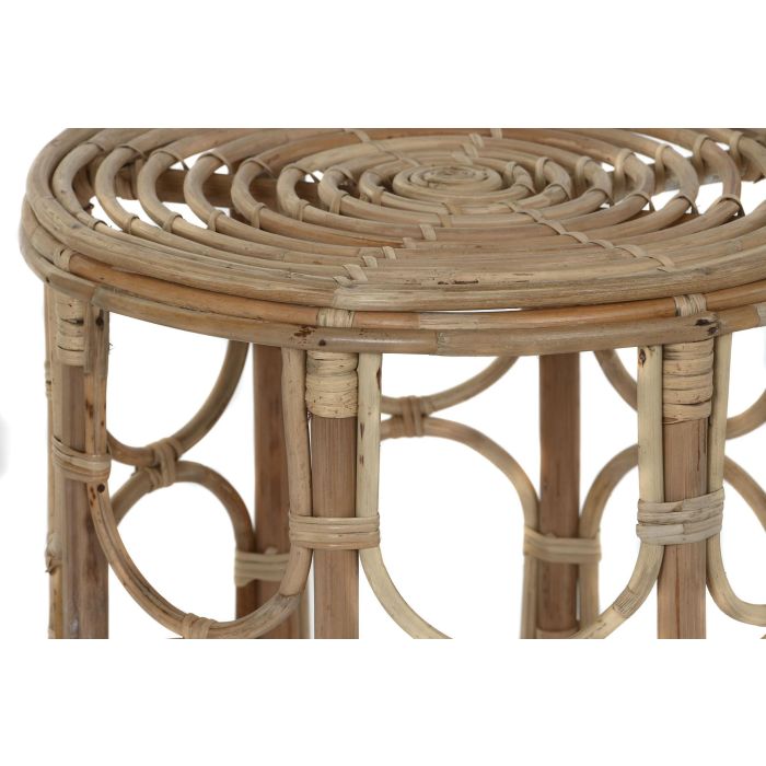 DKD Home Decor Mesita Auxiliar Balines Ratan Natural 38 x 38 x 38 cm 2 DKD Home Decor Mesita Auxiliar Balines Ratan Natural 38 x 38 x 38 cm 2