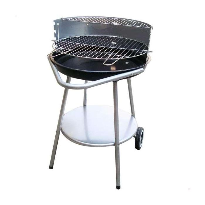 Barbacoa de Carbón con Ruedas Aktive Metal esmaltado 51 x 82 x 51 cm Negro