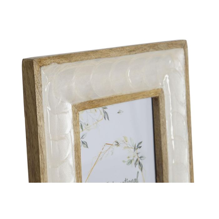 Marco Foto 13X18 Moderno DKD Home Decor Blanco Natural 2 x 27 x 21.5 cm 1