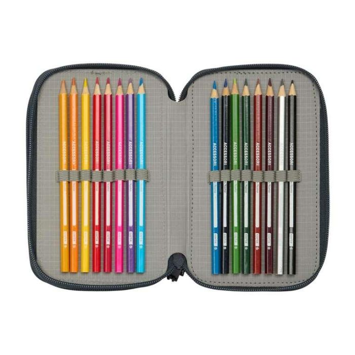 Safta Plumier Escolar Triple 37 Piezas Real Madrid 1ª Equipación 25/26 195x125x55 mm 3 Safta Plumier Escolar Triple 37 Piezas Real Madrid 1ª Equipación 25/26 195x125x55 mm 3