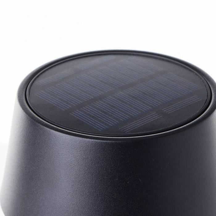 Brilliant BRI4004353437717 Lámpara de Mesa para Exterior PICCO. Iluminación LED Solar 5W, Metal y Plástico Negro Esmerilado 5