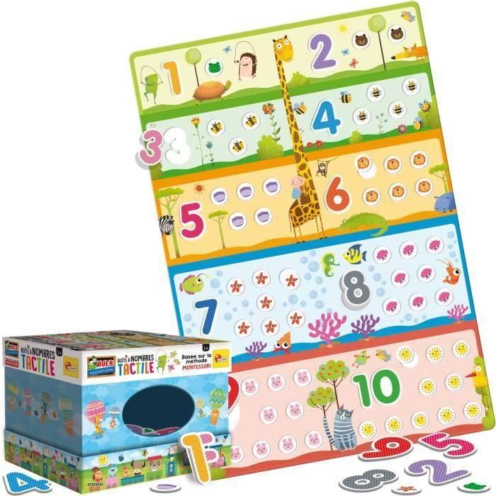 Juego de Cajas de Números - LISCIANI - Rompecabezas táctil Montessori 1